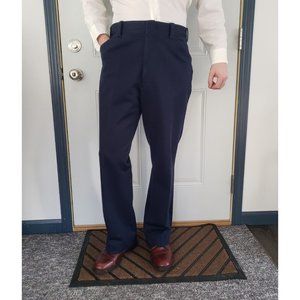 60s/70s Blue‎ Polyester Trousers